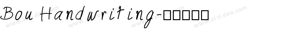 Bou Handwriting字体转换